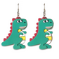 Earrings - Oversized cartoon dinosaur drops
