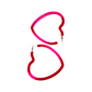 Earrings - Pink glitter heart hoops