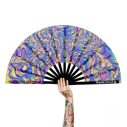 XL Festival Fan - UV Reactive, Psychedelic Maze