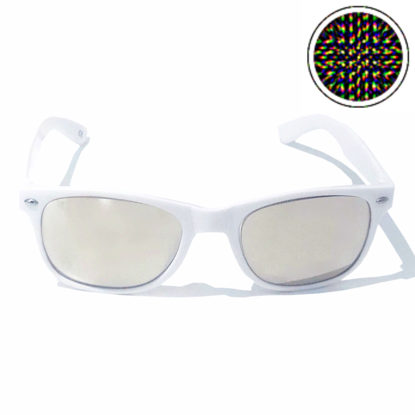 Diffraction Glasses - Supernova, Mindbending Effect (White)-Accessories-WonkiWear
