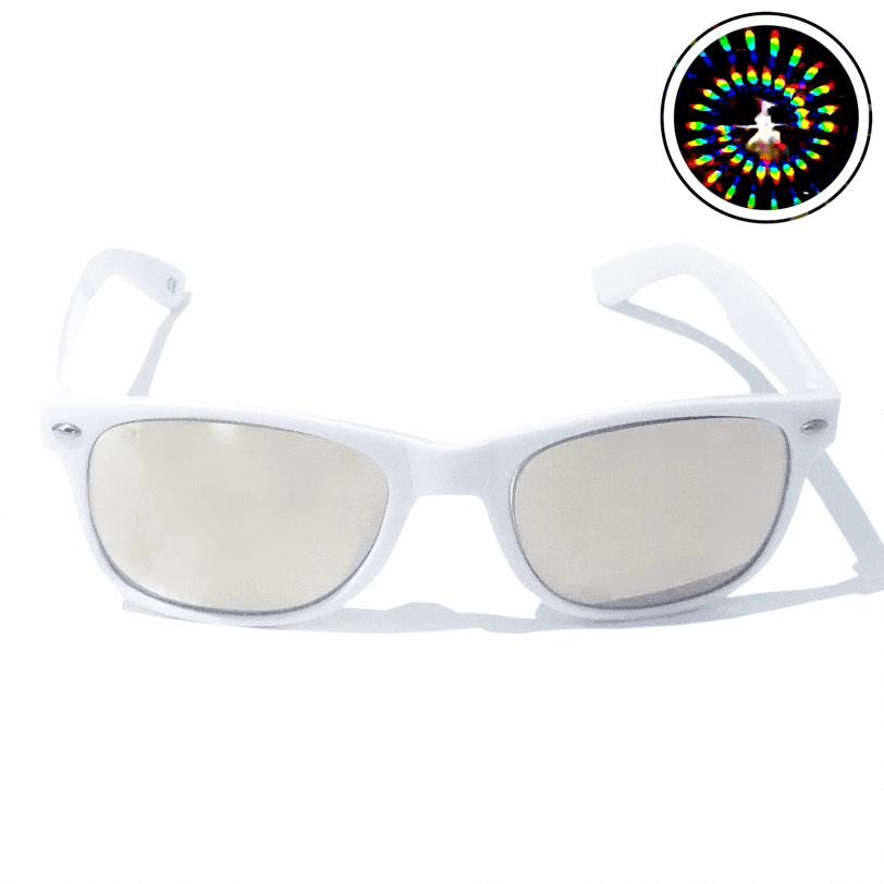 Diffraction Glasses - Vortex, Spiral Effect (Black)-Accessories-WonkiWear