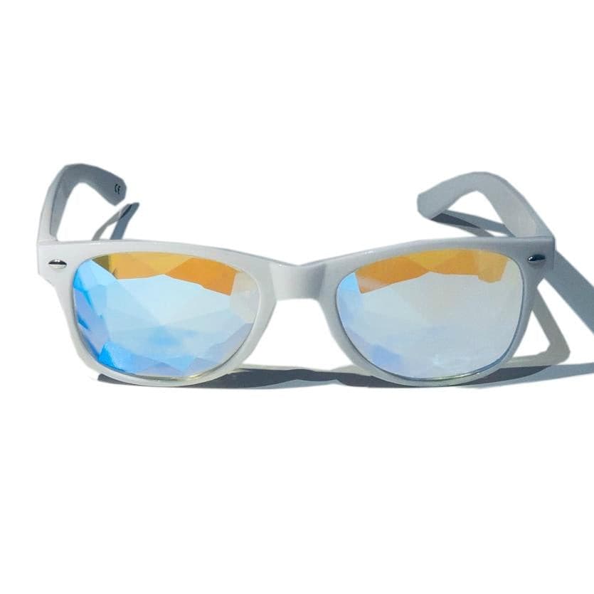 Kaleidoscope Glasses - Mirage (White)-Accessories-WonkiWear