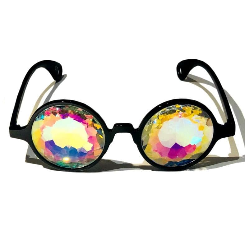 Kaleidoscope Glasses - Whirlpool (Black)-Accessories-WonkiWear